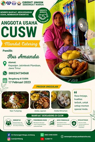 Anggota Usaha CUSW : Mandut Catering, Jatimlerek Plandaan