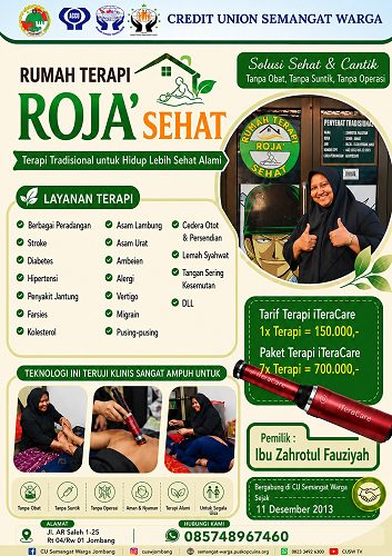 Rumah Terapi ROJA' SEHAT, Solusi Terapi Tradisional untuk Hidup Lebih Sehat