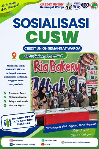 SOSIALISASI CUSW di Ria Bakery Jogoroto