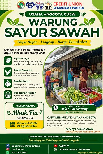 USAHA ANGGOTA : WARUNG SAYUR SAWAH (Mbak Fia)